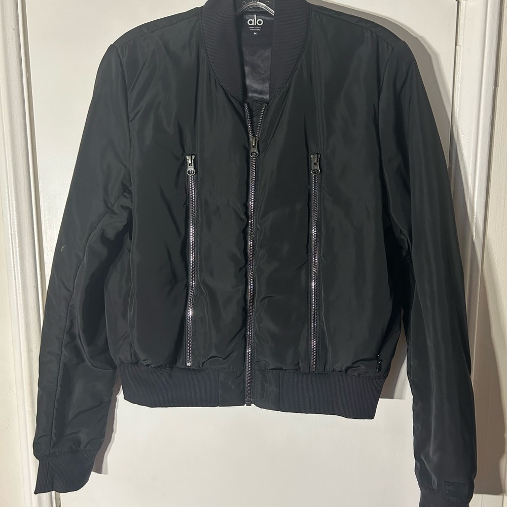 ALO Yoga Women's Black Bomber Jacket